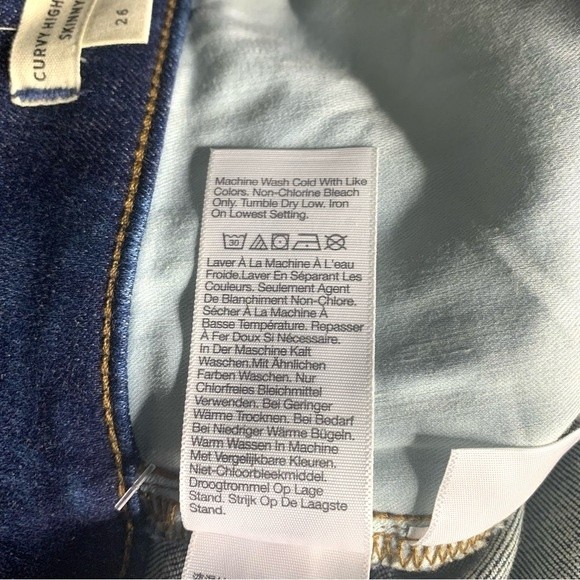 Madewell Curvy High Rise Skinny Jeans In Coronet Wash Size 26 - Picture 10 of 11